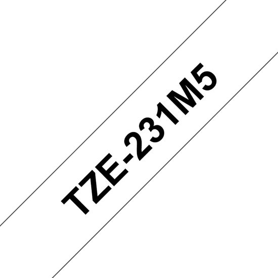 Picture of Brother TZE-231M5 label-making tape Black on white