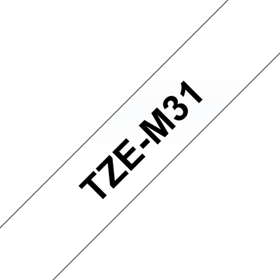 Picture of Brother TZe-M31 label-making tape Black on transparent