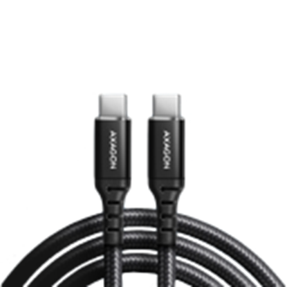 Attēls no CABLE USB-C TO USB-C 3M 60W/HQ BLACK BUCM-CM30AB AXAGON
