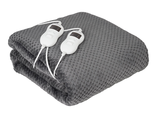 Picture of Camry | Electric Heated Blanket | CR 7417 | Number of heating levels 8 | Number of persons 2 | Washable | Remote control | Coral fleece/Polyester | 60 W | Grey