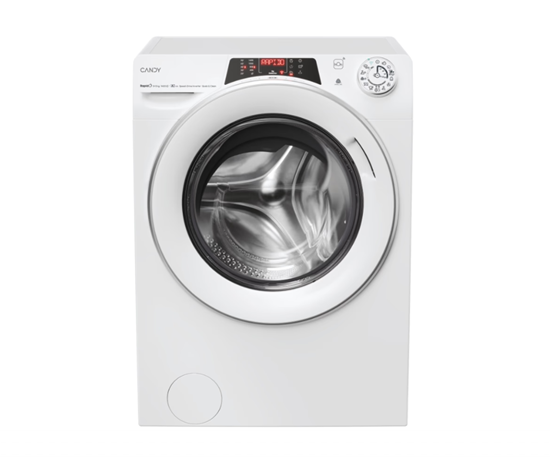 Picture of Candy Washing Machine with Dryer | ROW 4856DWMS7-S | Energy efficiency class A/D | Front loading | Washing capacity 8 kg | 1400 RPM | Depth 53 cm | Width 60 cm | Display | Digit | Drying system | Drying capacity 5 kg | Steam function | White