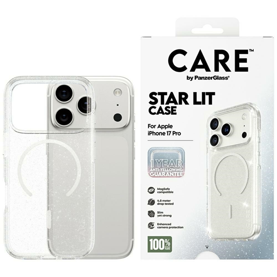 Picture of CARE by PanzerGlass Flagship Urban Explorer w. White MagSafe case for iPhone 17 Pro Star Lit