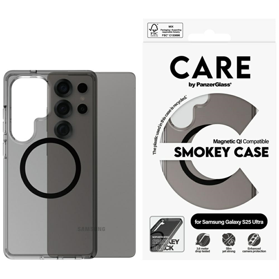 Picture of CARE by PanzerGlass Case Urban Combat Smokey Black Qi S25 U