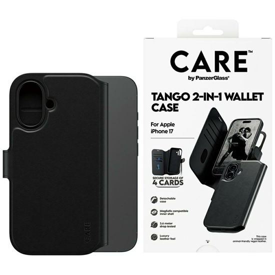 Изображение Case CARE by PanzerGlass Feature Tango 2w1 Wallet Case MagSafe for iPhone 17 black