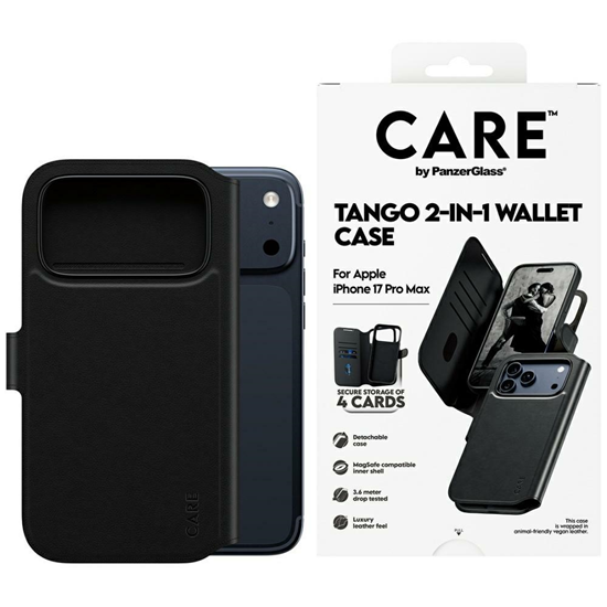 Изображение Case CARE by PanzerGlass Feature Tango 2w1 Wallet Case MagSafe for iPhone 17 Pro Max black