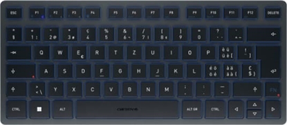 Attēls no Cherry KW 7100 MINI BT tastatūra Universāls Bluetooth sistēma QWERTZ Swiss Zils