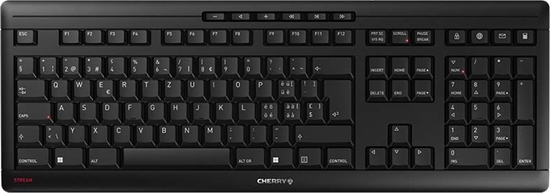 Picture of Cherry Stream Wireless tastatūra Universāls RF bezvadu + USB QWERTZ Swiss Melns