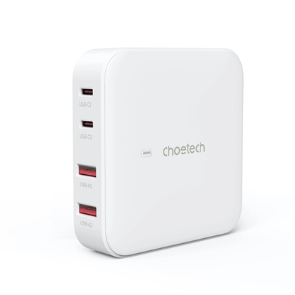 Изображение Choetech Choetech PD8008 100W GaN fast charger 2x USB-A / 2x USB-C - white