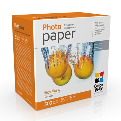 Picture of ColorWay High Glossy Photo Paper, 230g/m, 10x15, 500pcs.