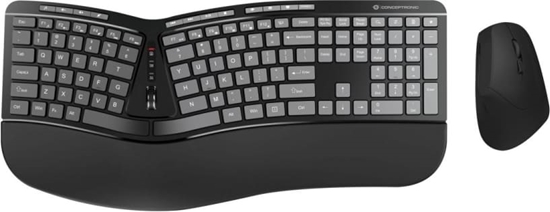 Изображение Conceptronic ORAZIO02US tastatūra Pele iekļauta Birojs RF Bezvadu QWERTY Amerikāņu angļu valoda Melns