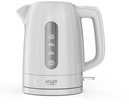Изображение Adler Kettle | AD 1380w | Electric | 2200 W | 1 L | Polypropylene | 360° rotational base | White