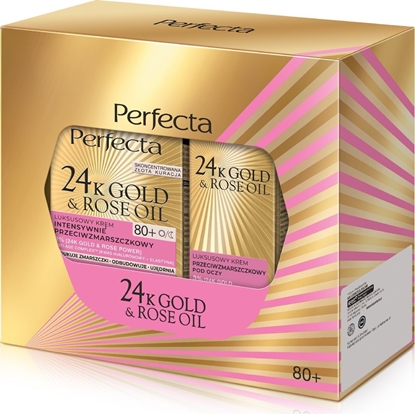 Attēls no Dax PERFECTA 24K Gold & Rose Oil Zestaw prezentowy (krem na dzie i noc 80+ & krem pod oczy)