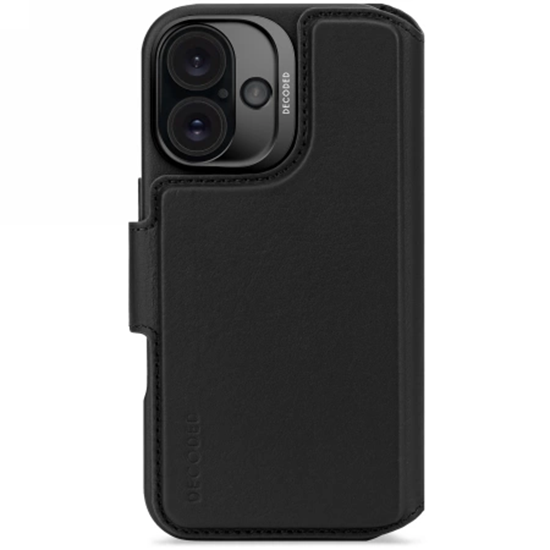 Picture of Decoded Decoded Leather Detachable Wallet MagSafe Case with Wallet for iPhone 16 - Black