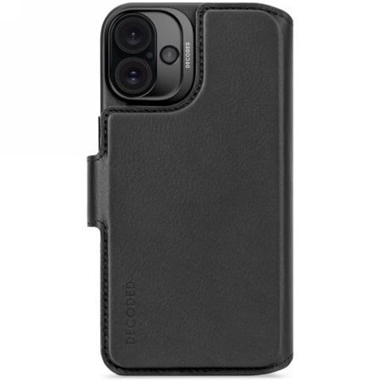 Picture of Decoded Decoded Leather Detachable Wallet MagSafe Case with Wallet for iPhone 16 Plus - Black