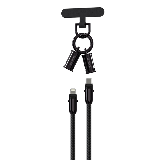Picture of Devia 2in1 Lanyard 27W USB-C - Lightning Cable 1.2m