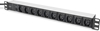 Picture of Digitus aluminum outlet strip, 10 outlets, 2 m supply IEC C14 plug