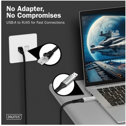 Изображение Digitus USB 3.2.RJ45 Ethernet Kabel 1Gbit/s 5 m