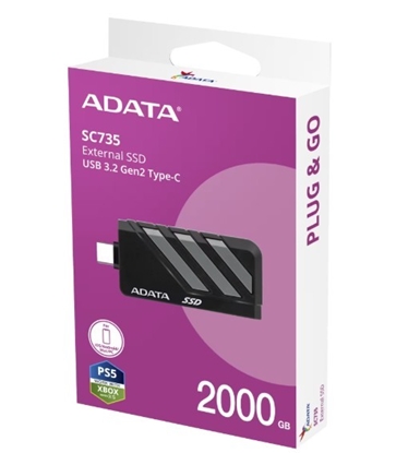 Attēls no Dysk SSD External SC735 2TB U3.2C 1000/1000MB/s Grey 