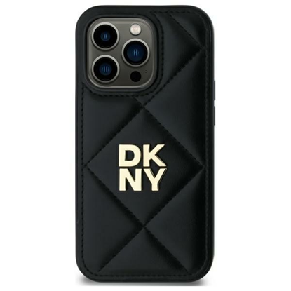Picture of DKNY DKHCP14SPQDSLK iPhone 14 6.1" black/black Quilted Stack Logo