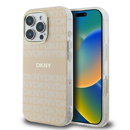 Изображение DKNY Repeat Texture Pattern With Stripe Back Case for Apple iPhone 16 Pro Max