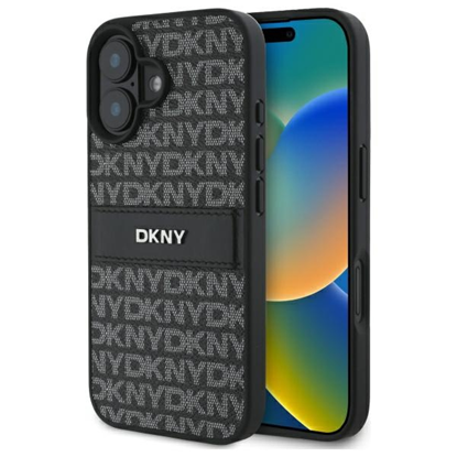 Picture of DKNY Texture Pattern Tonal Stripe Back Case for Apple iPhone 16