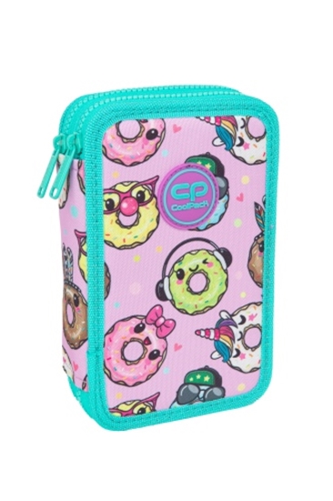 Picture of Double decker school pencil case with equipment Coolpack Jumper 2 Happy donuts