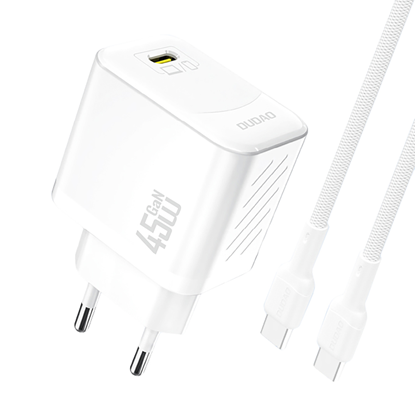 Picture of Dudao A28C 45W GaN Wall Charger + USB-C Cable - Wh