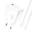 Picture of Dudao A28C 45W GaN Wall Charger + USB-C Cable - Wh
