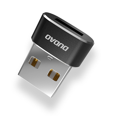 Attēls no Dudao adapteris USB Type-C uz USB adapteris melns 