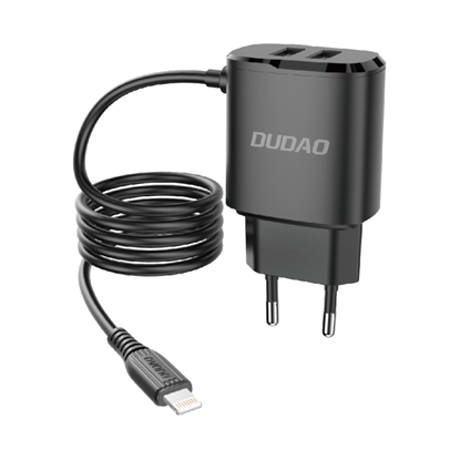 Picture of Dudao 2x USB wall charger with built-in Lightning 