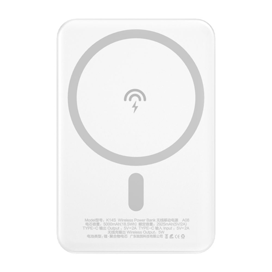 Picture of Dudao Dudao K14S USB-C / MagSafe wireless powerbank 20W 5000mAh White