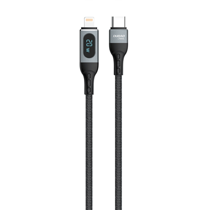 Attēls no Dudao Dudao USB Type C - Lightning cable fast charging PD 20W 1m black (L7MaxL)