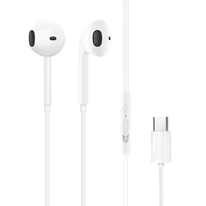 Attēls no Dudao Dudao X3C In-Ear Wired USB-C Headphones 1.2m - White