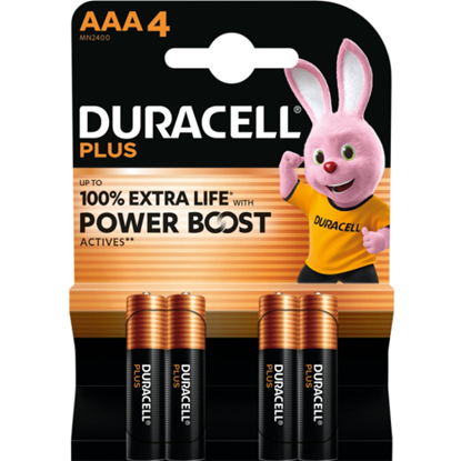 Attēls no Duracell MN 2400 Plus Power Boost AAA (LR03) Blist