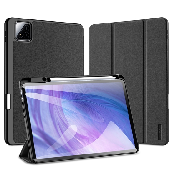 Изображение Dux Ducis Domo Maks ar statīvu un Miega gudru funkciju Xiaomi Pad 8 / Pad 7 / Pad 7 Pro Black