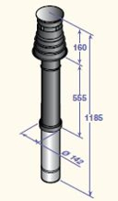 Picture of Dūmvads koaksiālais vertikālais D80/125, DY843