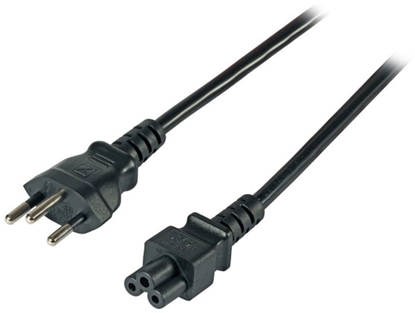 Picture of EFB Netzkabel Schweiz Typ 12 - C5 180°,sw,1.8m,3x0.75mm