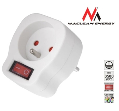 Attēls no Elektrības kontaktligzda ar divpozīciju slēdzi Balta | MCE13