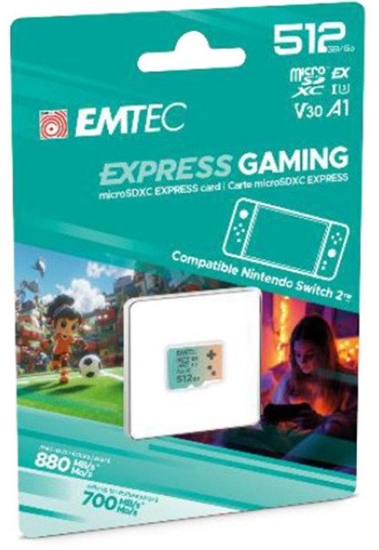 Изображение Emtec mSD 512GB UHS-I U3 V30 A1 EXPRESS (Switch 2)