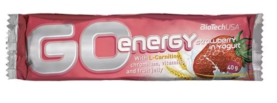 Picture of Enerģijas batoniņš BioTechUSA Go, zemeņu jogurts, 40g