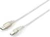 Picture of Equip USB 2.0 Type A to Type B Cable, 1.0m , Transparent silver