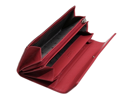 Picture of ESQUIRE LARGE WALLET PIPING, Black/Red