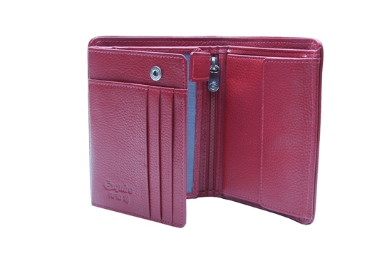 Изображение ESQUIRE VERTICAL WALLET PIPING, Black/Red