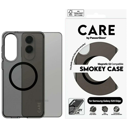 Attēls no Etui CARE by PanzerGlass Flagship Urban  Combat Black QI do Samsung Galaxy S25 Edge dymny