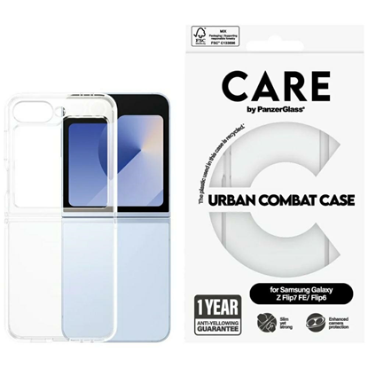 Attēls no PanzerGlass Etui CARE by Flagship Urban Combat do Samsung Galaxy Z Flip7 FE / Flip6 przezroczysty