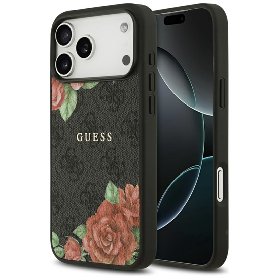 Picture of Guess 4G Flowers Print MagSafe Case for iPhone 17 Pro / black