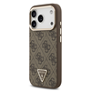 Picture of Guess PU Leather 4G Strass Triangle Logo Gold Frame MagSafe Case for iPhone 17 Pro / Brown