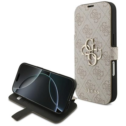 Attēls no Guess Etui Book 4G Metal Logo do iPhone 17 Pro róowy