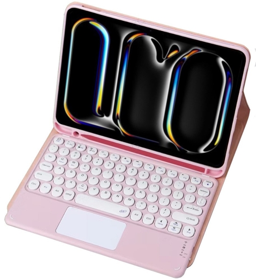Изображение Etui z klawiatur Bluetooth touchpad do iPad Pro 13 Gen5 (Róowe)