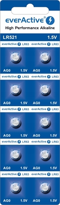 Attēls no EverActive Bateria alkaliczna mini everActive AG0 G0 LR521 LR63 - blister 10 sztuk